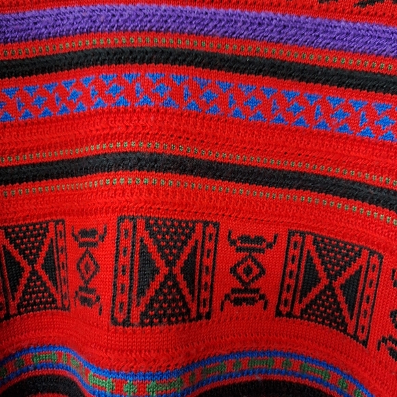 Vintage Meister Mens Red Wool Blend  Ski Sweater. Size L - Picture 4 of 8